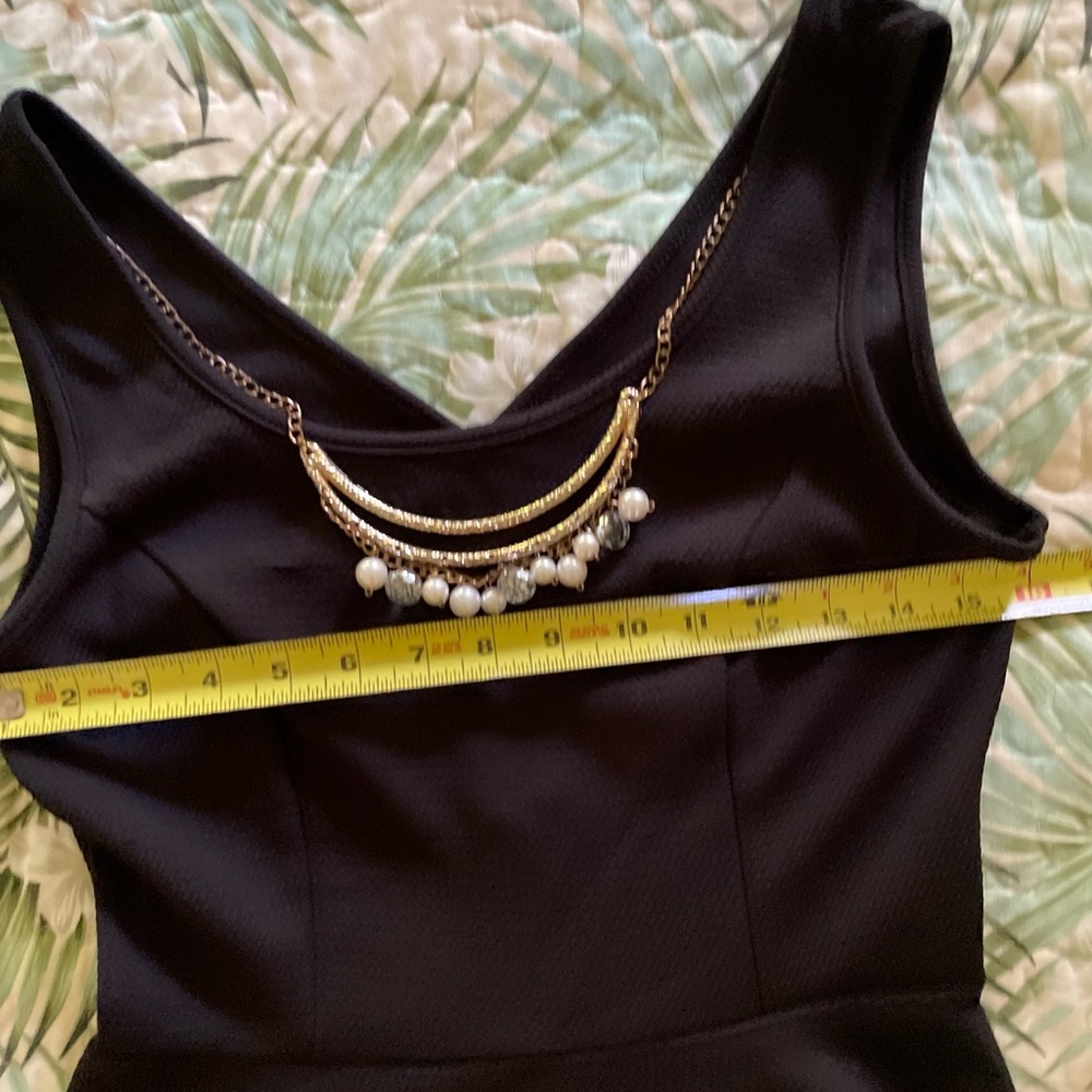 Black skater dress with criss-cross cutout on back - Picture 4 of 5